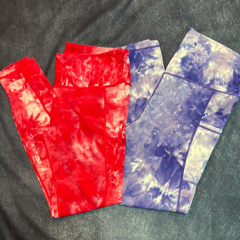 CVG Constantly Varied Gear Dye Hard Leggings Set - Red and Purple Large